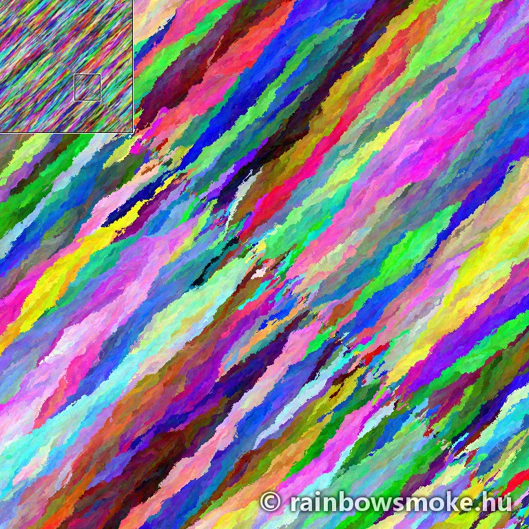 Random colors #3 - diagonal split - full resolution close-up sample